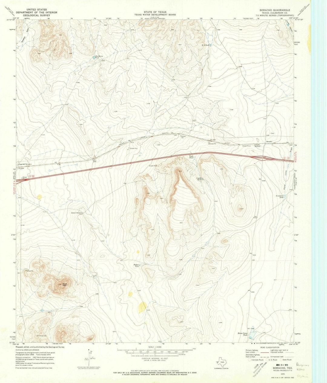 1970 Boracho, TX - Texas - USGS Topographic Map