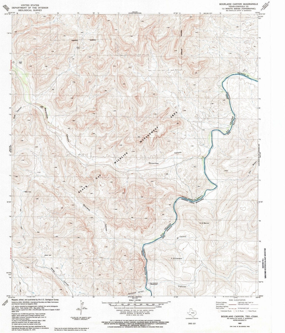 1983 Canyon, TX - Texas - USGS Topographic Map
