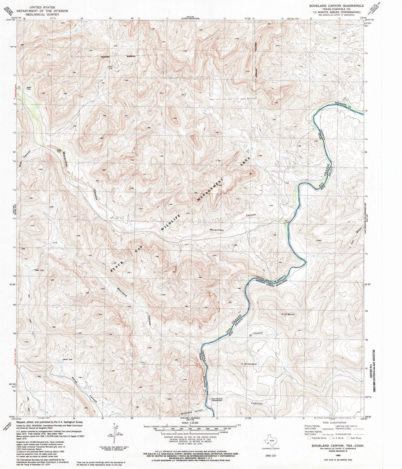 1983 Canyon, TX - Texas - USGS Topographic Map