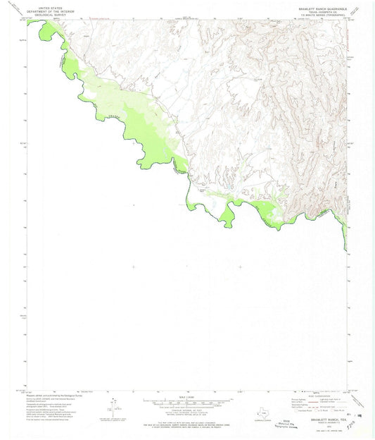 1972 Bramlett Ranch, TX - Texas - USGS Topographic Map
