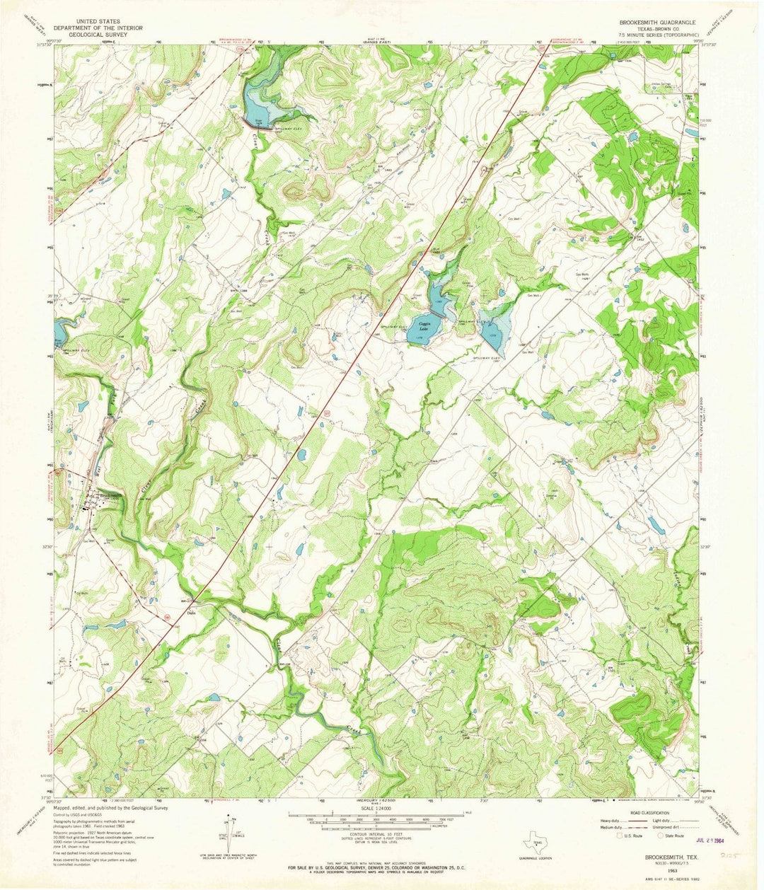 1963 Brooksmith, TX - Texas - USGS Topographic Map