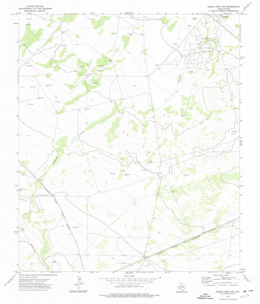 1972 Buena Vista, TX - Texas - USGS Topographic Map v2