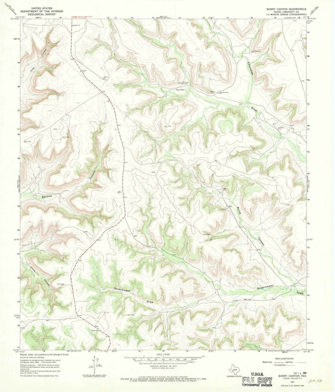 1967 Canyon, TX - Texas - USGS Topographic Map