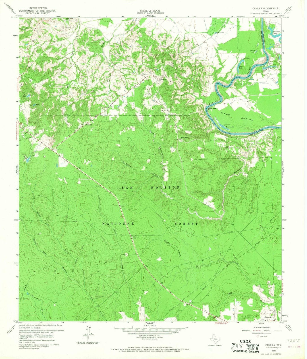 1960 Camilla, TX - Texas - USGS Topographic Map