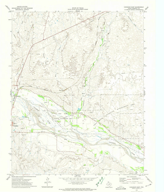 1972 Canadian East, TX - Texas - USGS Topographic Map