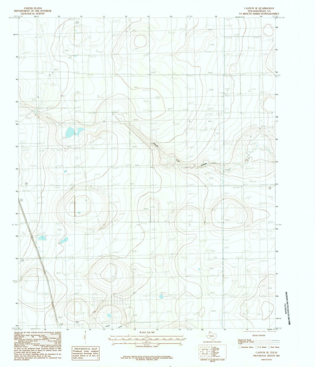 1984 Canyon, TX - Texas - USGS Topographic Map