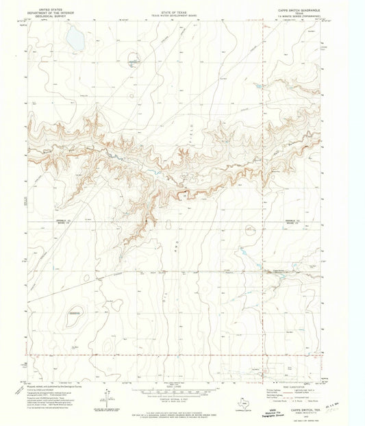 1972 Cappsitch, TX - Texas - USGS Topographic Map