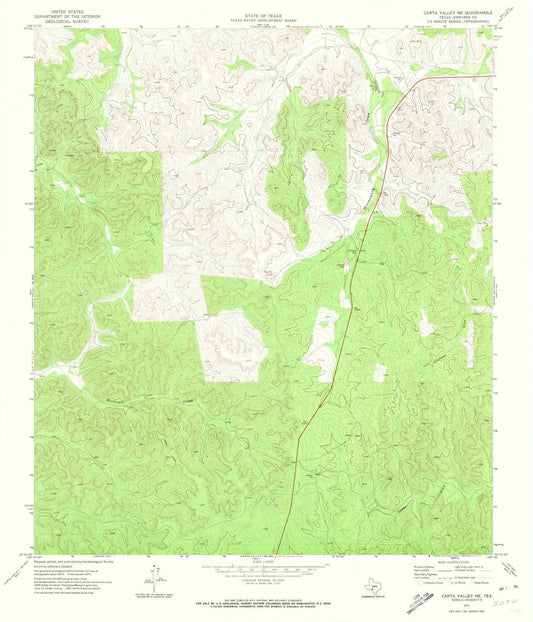 1971 Carta Valley, TX - Texas - USGS Topographic Map