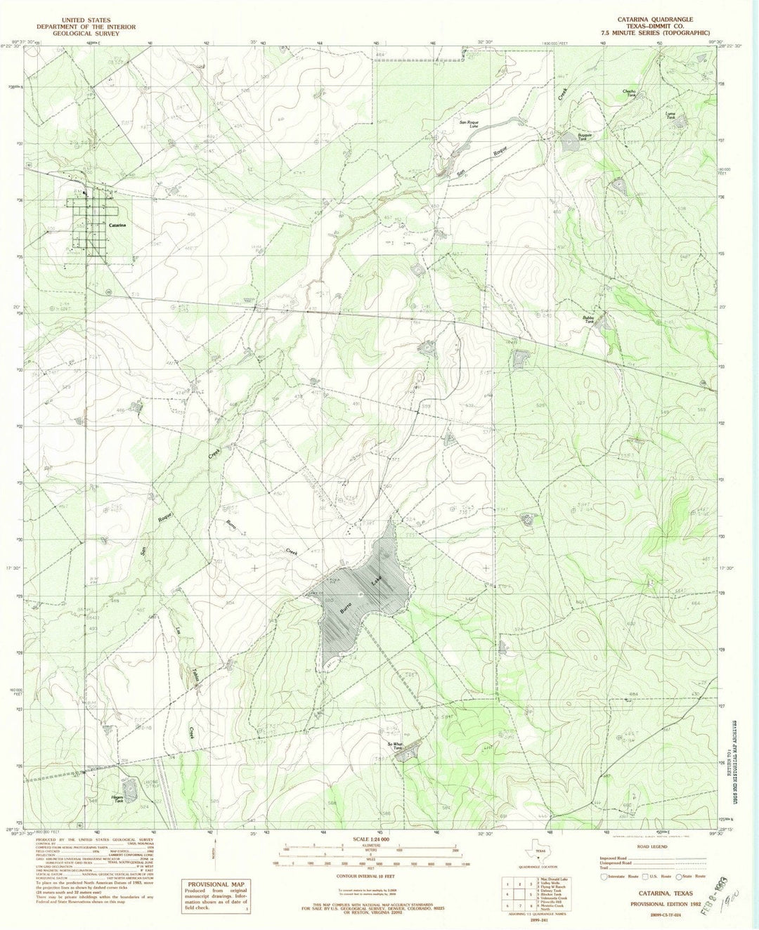 1982 Catarina, TX - Texas - USGS Topographic Map