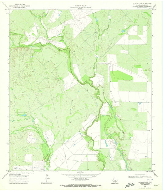 1969 Cayman Lake, TX - Texas - USGS Topographic Map