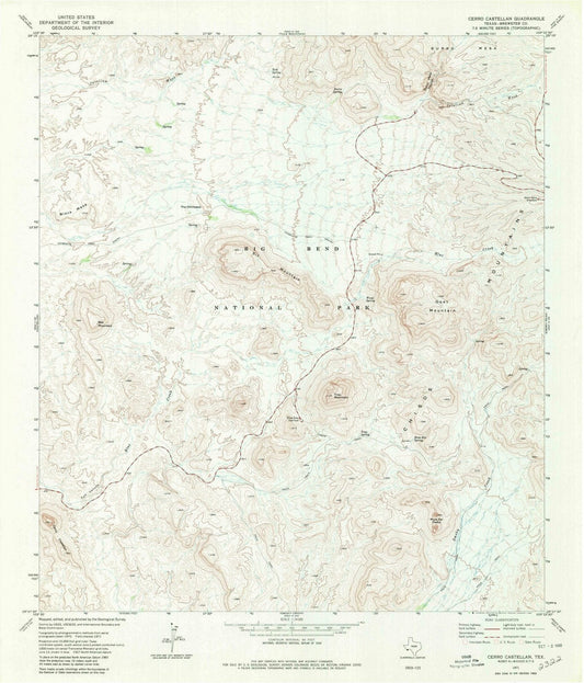 1971 Cerro Castellan, TX - Texas - USGS Topographic Map