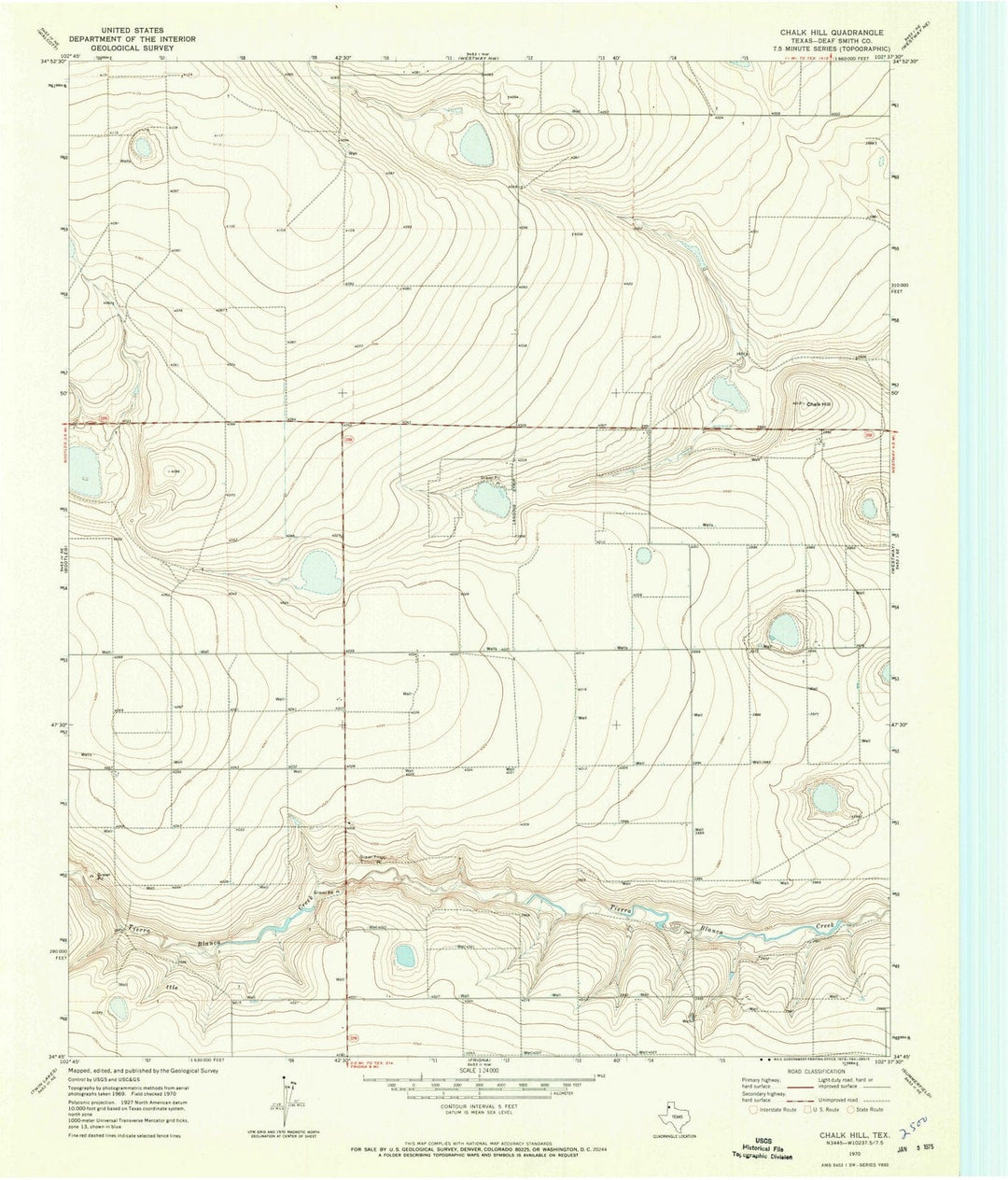 1970 Chalk Hill, TX - Texas - USGS Topographic Map