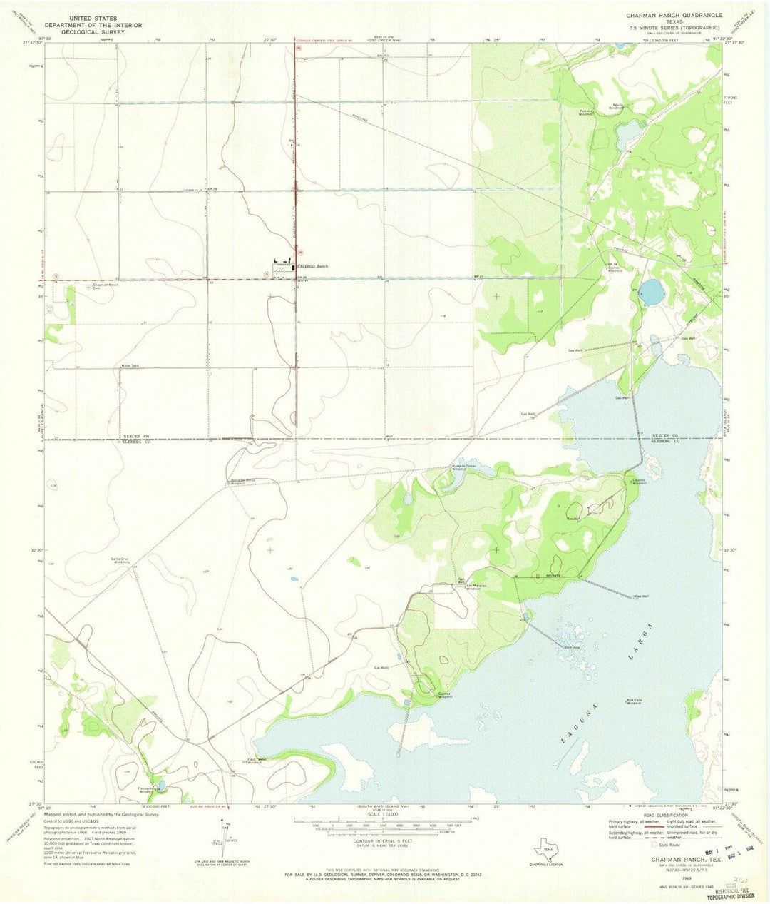 1969 Chapin Ranch, TX - Texas - USGS Topographic Map