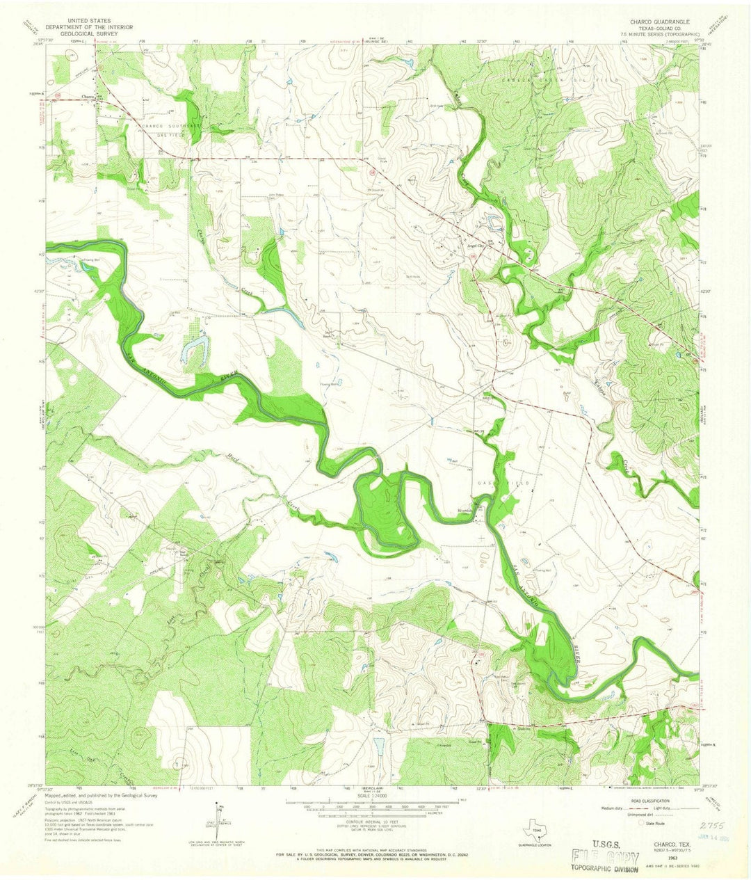 1963 Charco, TX - Texas - USGS Topographic Map