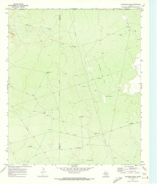 1970 Cheyenneraw, TX - Texas - USGS Topographic Map v2