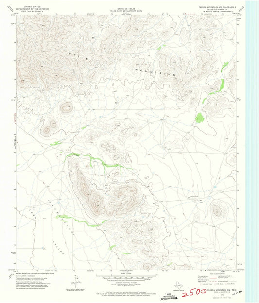 1972 Chispa Mountain, TX - Texas - USGS Topographic Map