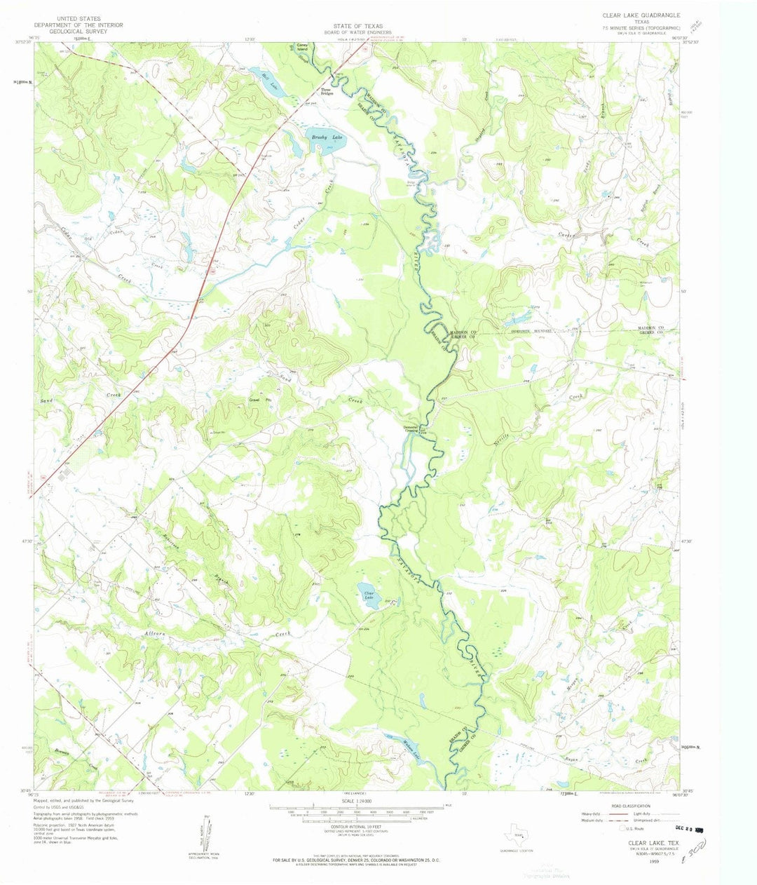 1959 Clear Lake, TX - Texas - USGS Topographic Map