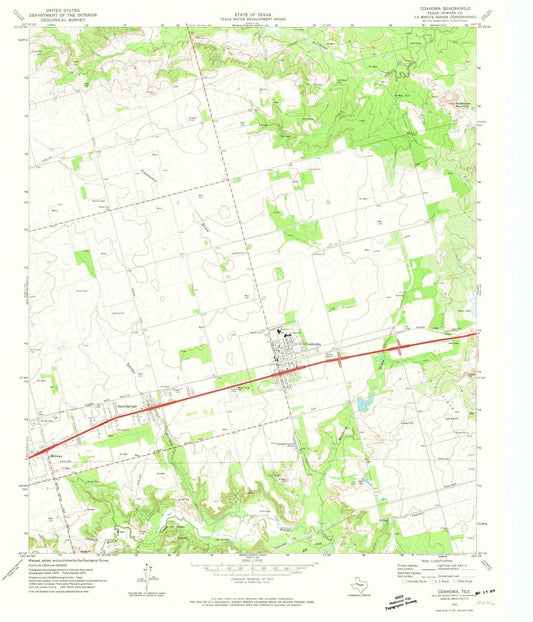1971 Coahoma, TX - Texas - USGS Topographic Map