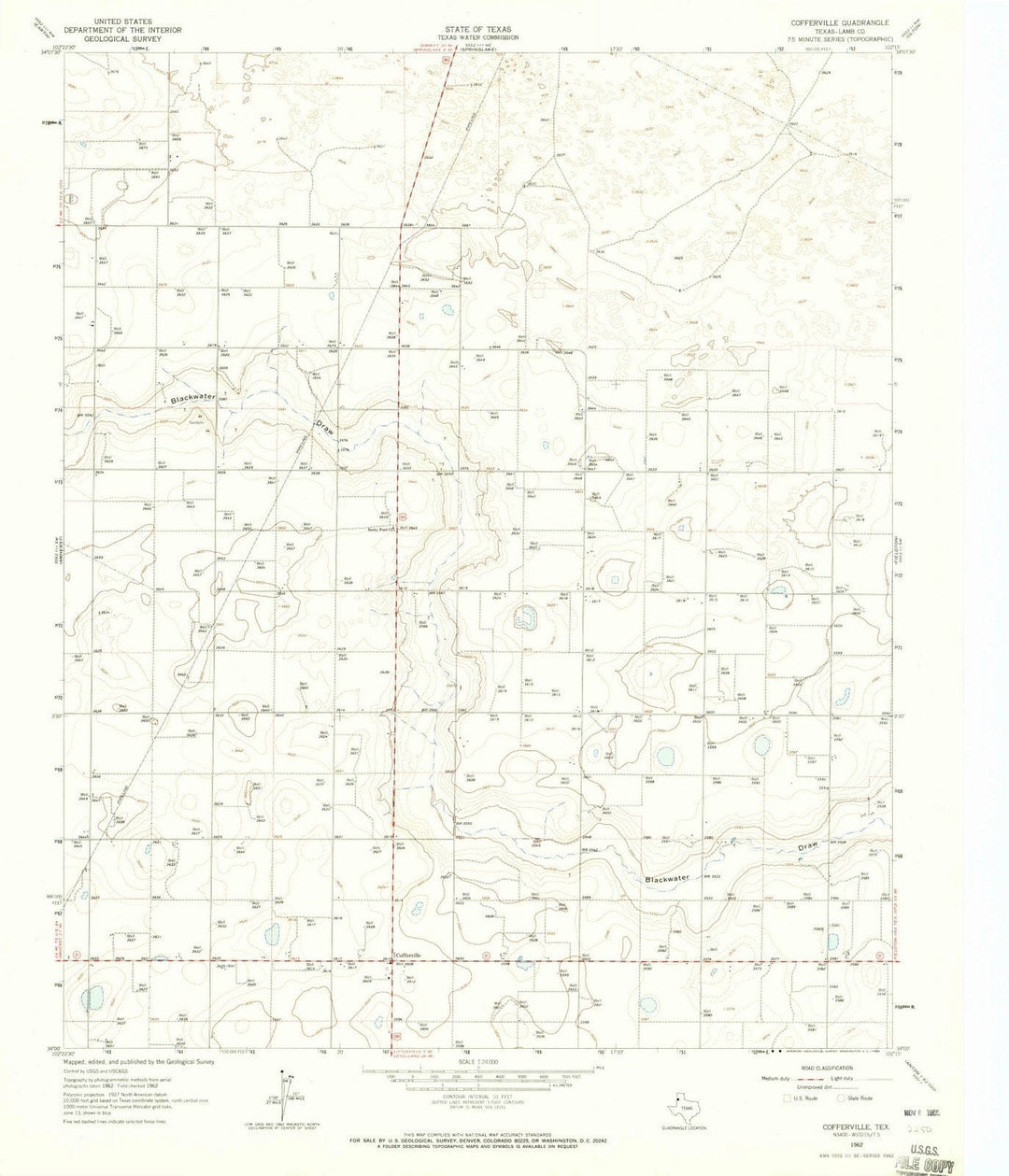 1962 Cofferville, TX - Texas - USGS Topographic Map