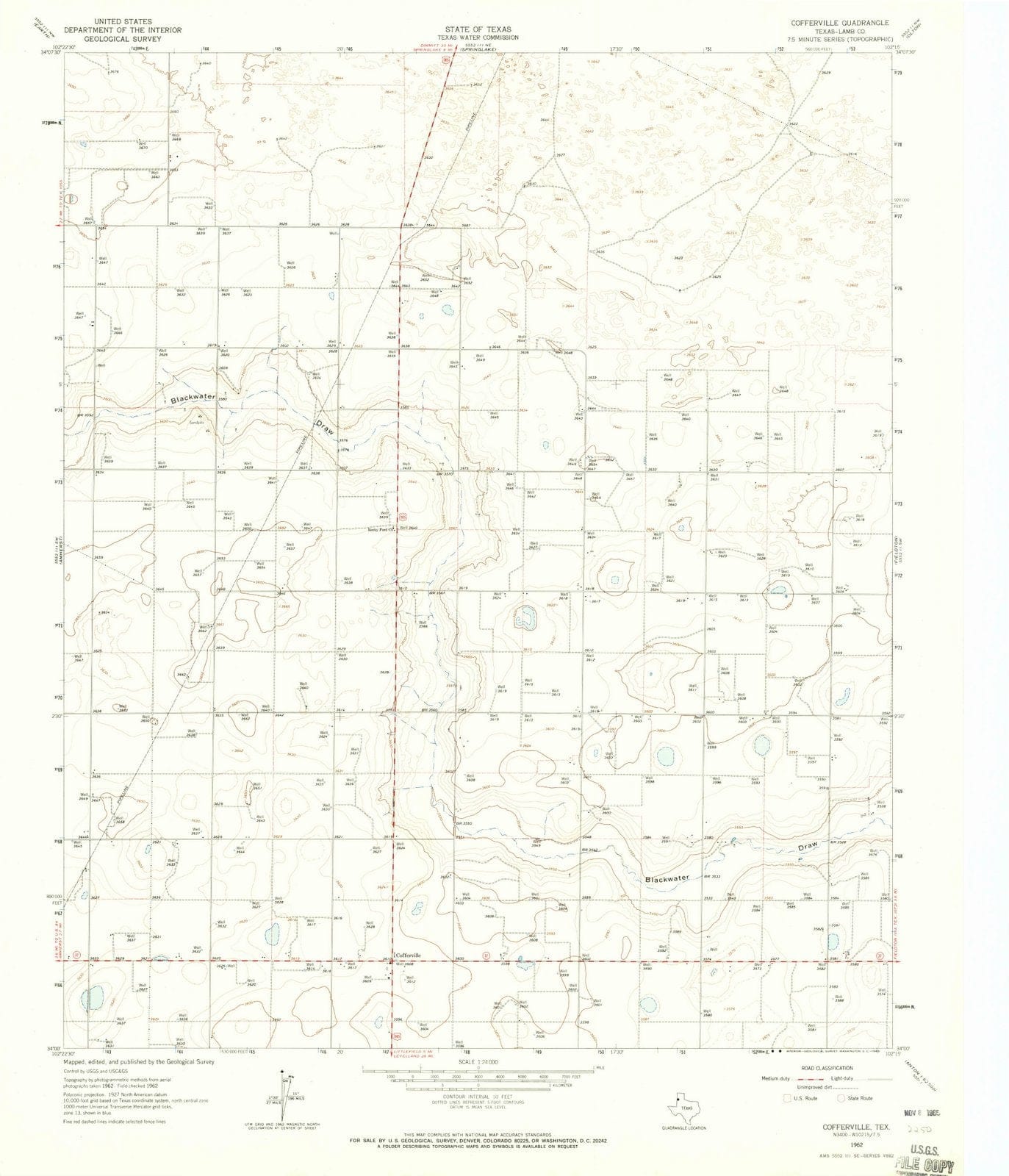 1962 Cofferville, TX - Texas - USGS Topographic Map