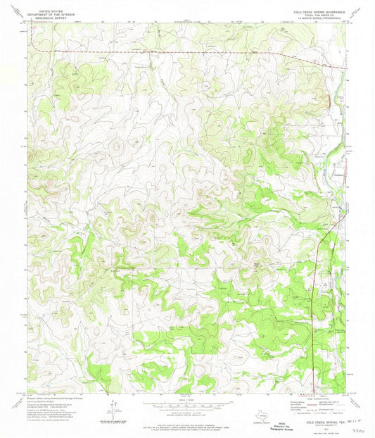 1972 Cold Creek Spring, TX - Texas - USGS Topographic Map