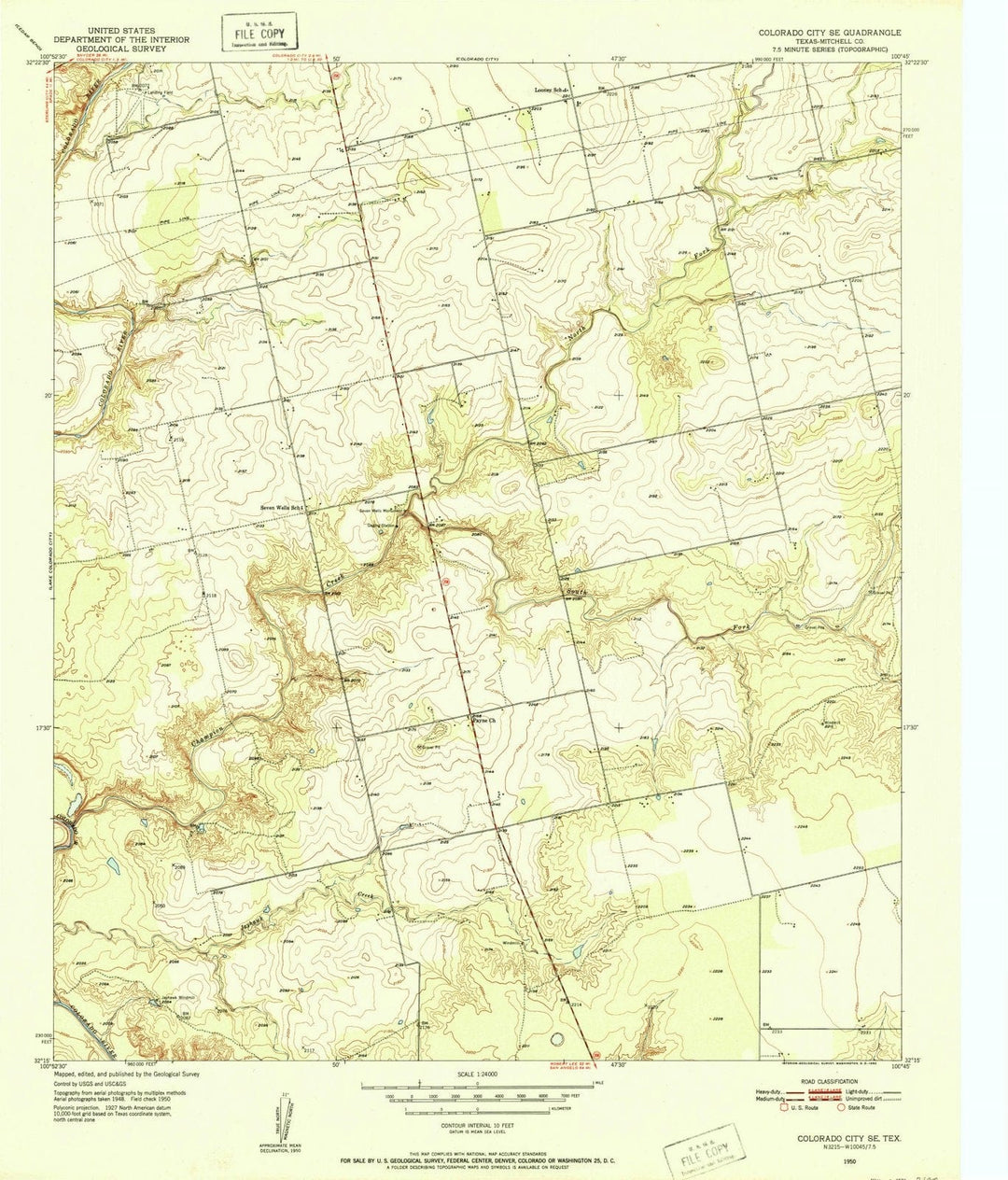 1950 Colorado City, TX - Texas - USGS Topographic Map