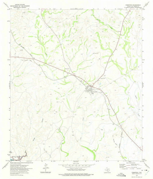1972 Comstock, TX - Texas - USGS Topographic Map