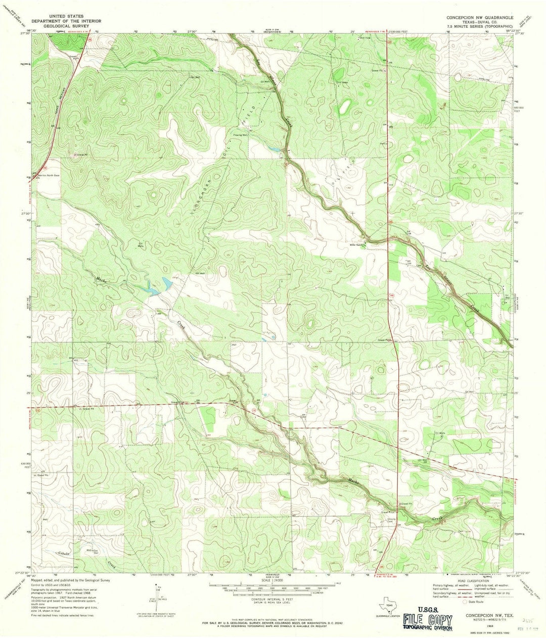 1968 Concepcion, TX - Texas - USGS Topographic Map