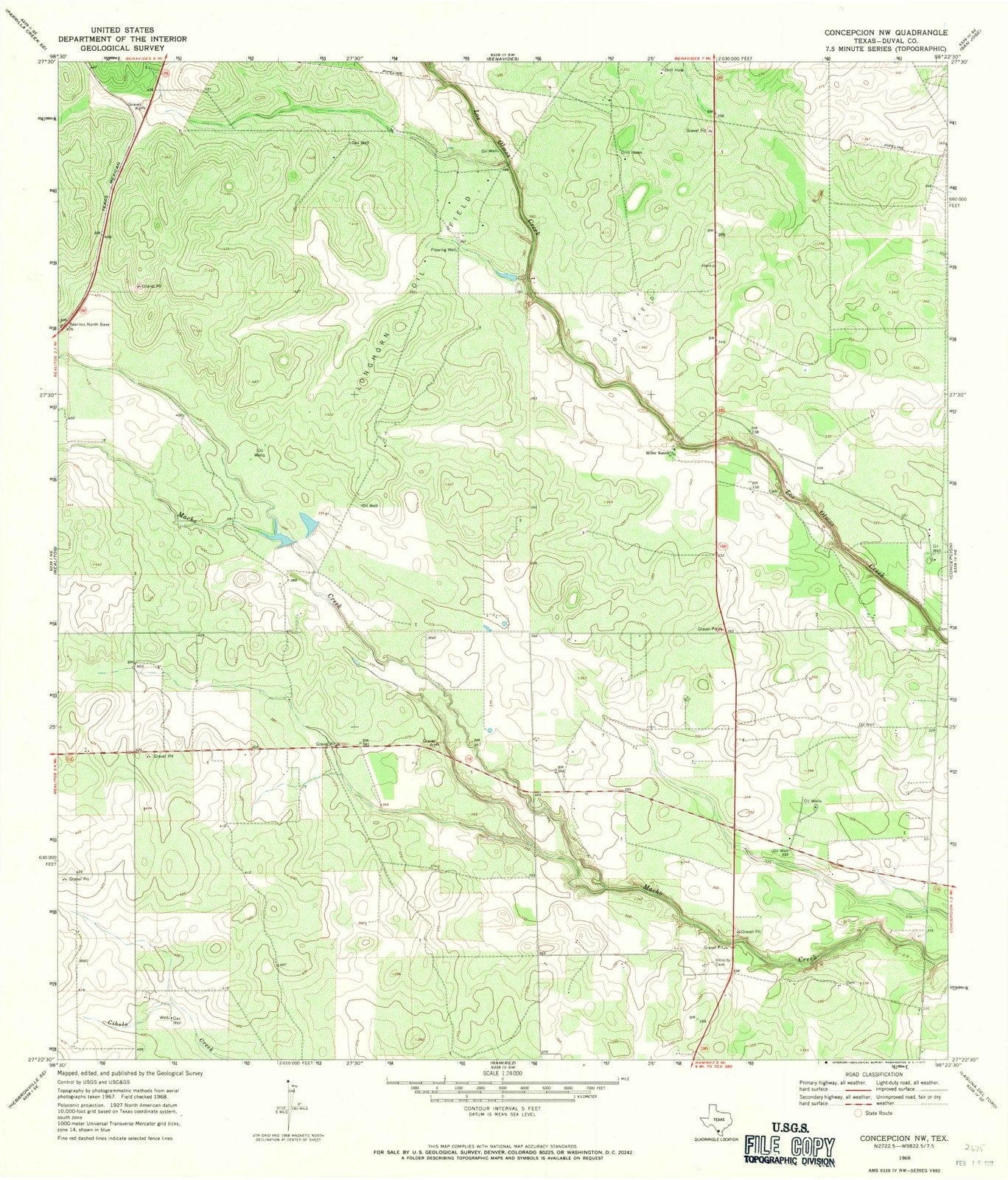 1968 Concepcion, TX - Texas - USGS Topographic Map