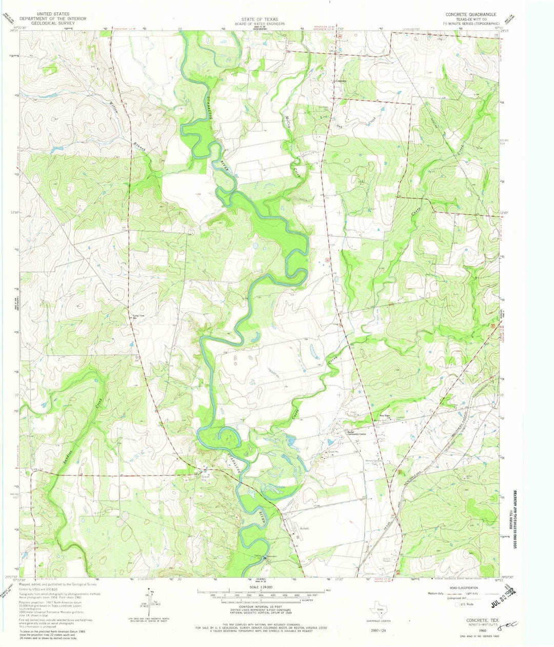 1960 Concrete, TX - Texas - USGS Topographic Map