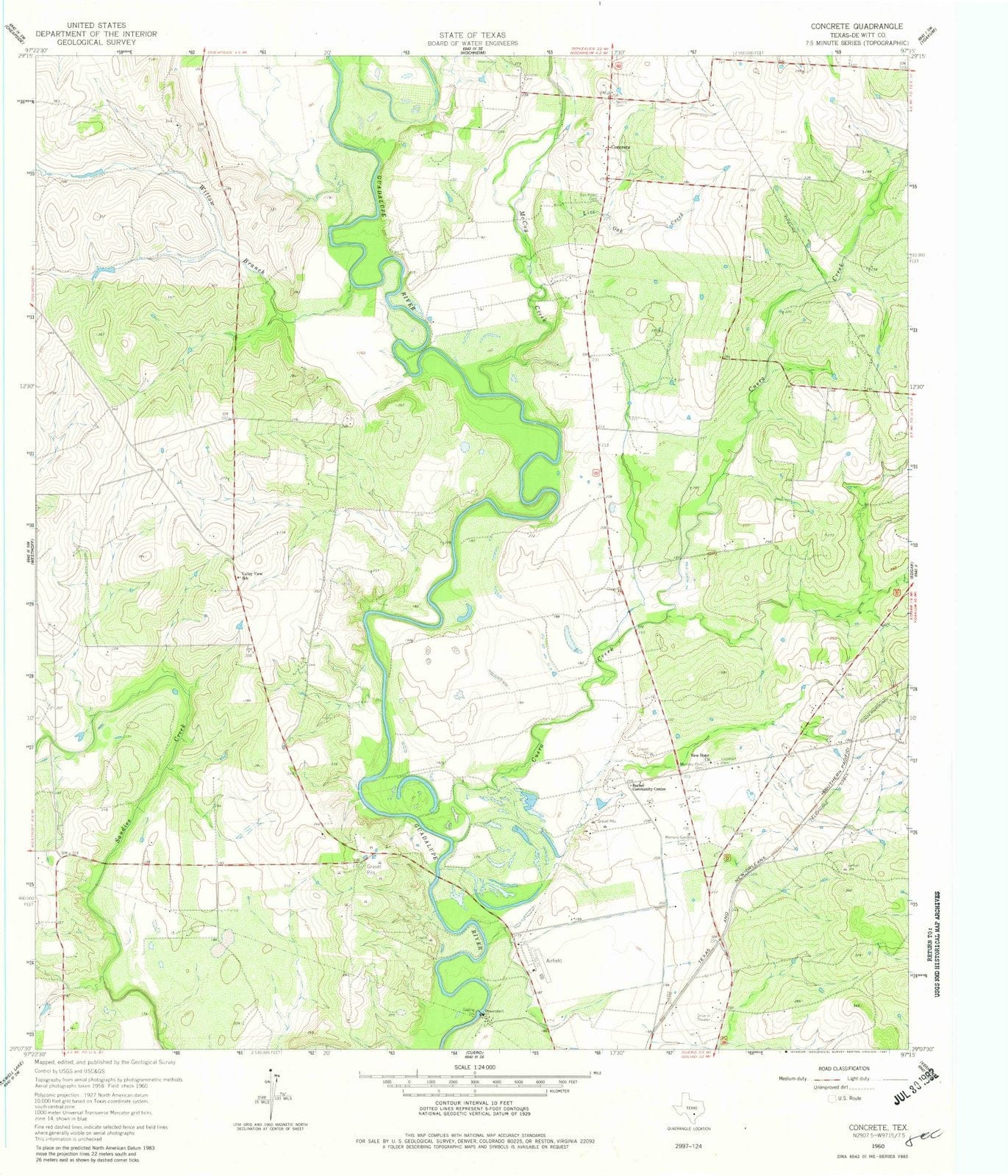 1960 Concrete, TX - Texas - USGS Topographic Map