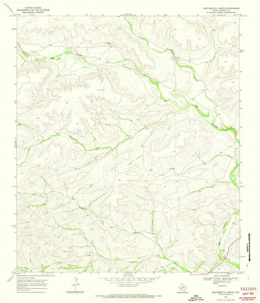 1969 Continental Ranch, TX - Texas - USGS Topographic Map