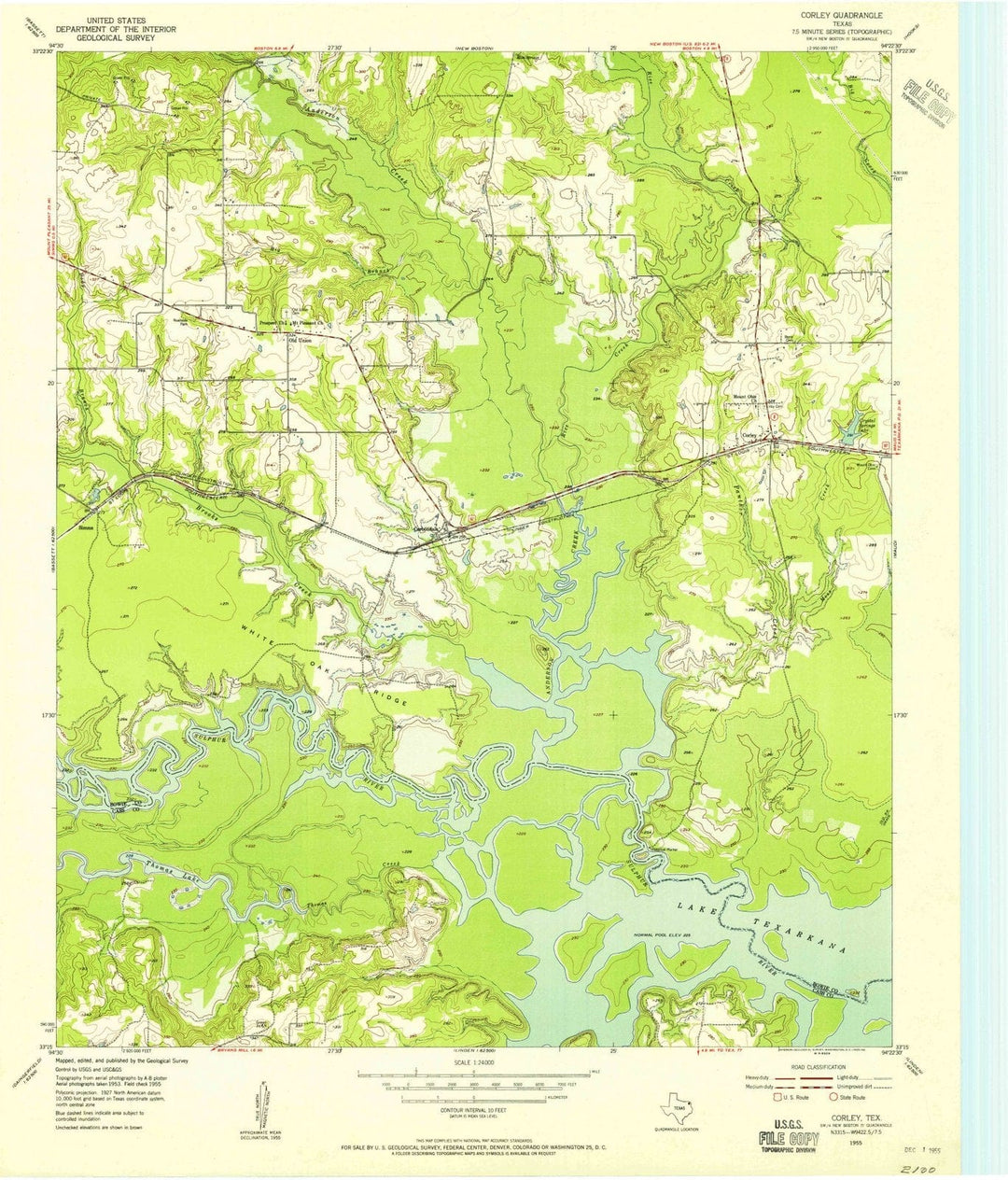 1955 Crowley, TX - Texas - USGS Topographic Map
