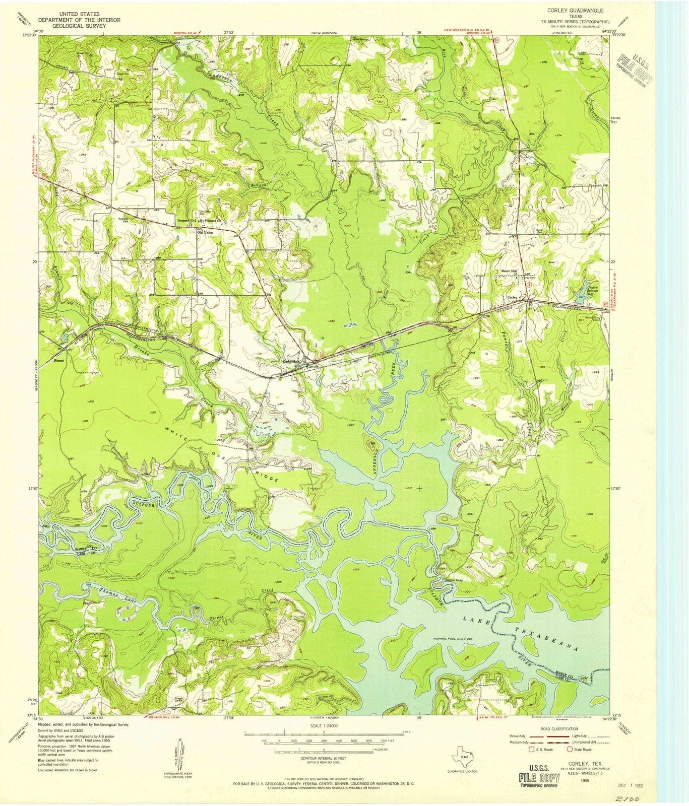 1955 Crowley, TX - Texas - USGS Topographic Map