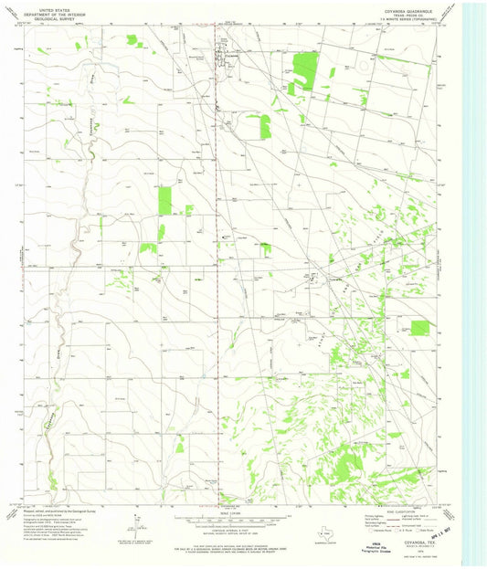 1974 Coyanosa, TX - Texas - USGS Topographic Map v3