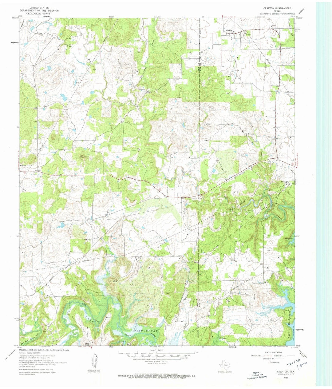1961 Crafton, TX - Texas - USGS Topographic Map