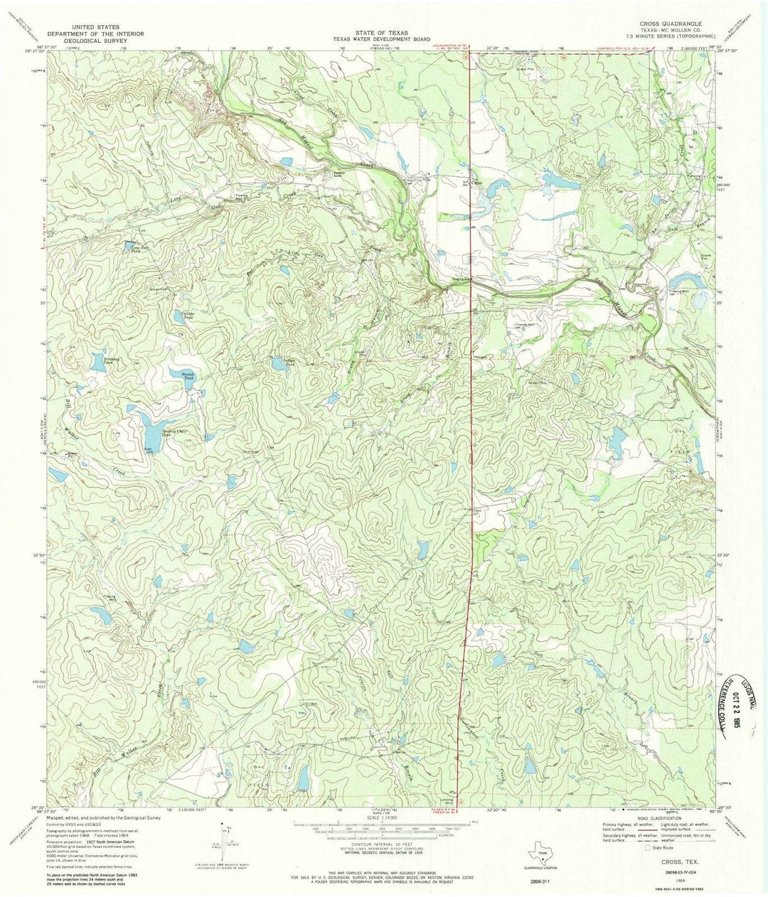 1969 Cross, TX - Texas - USGS Topographic Map v2