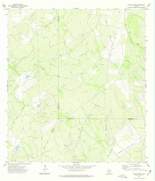 1972 Cuevitas, TX - Texas - USGS Topographic Map