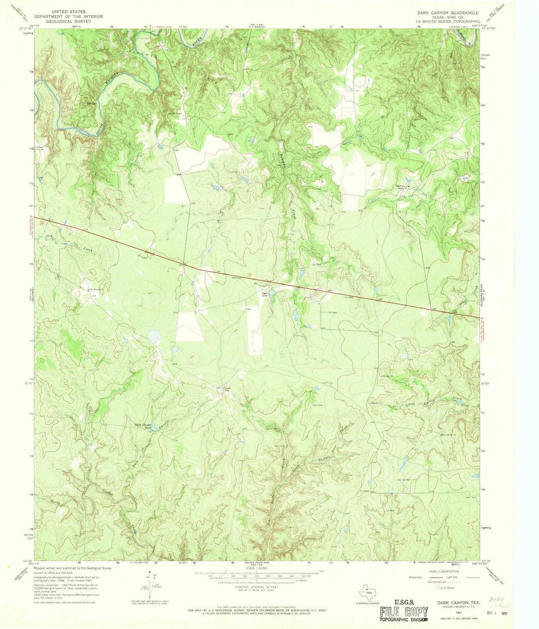 1967 Canyon, TX - Texas - USGS Topographic Map v2