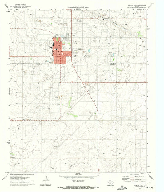 1971 Denver City, TX - Texas - USGS Topographic Map v3