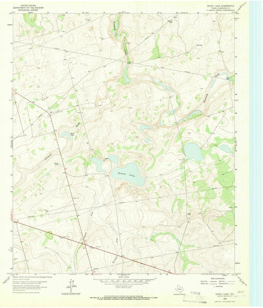 1965 Dewey Lake, TX - Texas - USGS Topographic Map v2