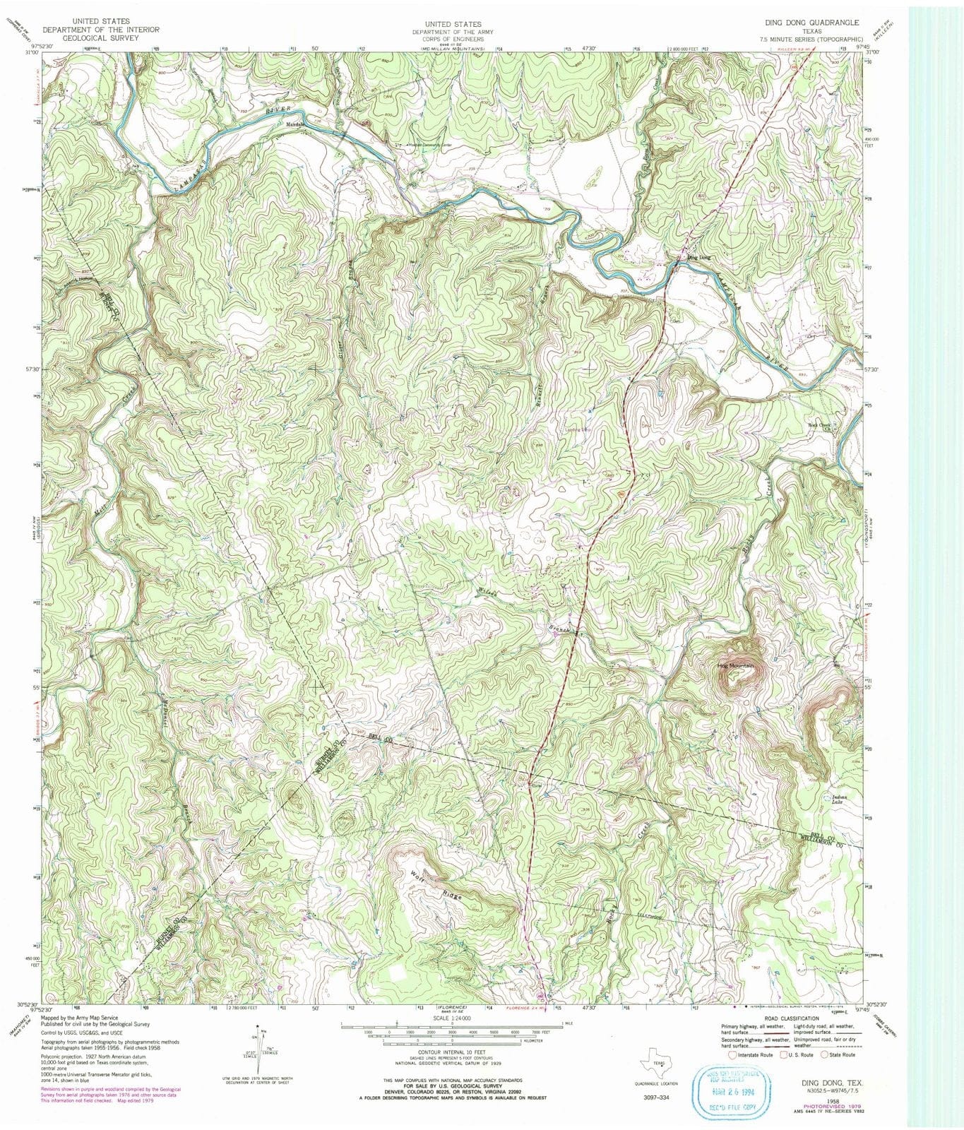 1958 Dingong, TX - Texas - USGS Topographic Map