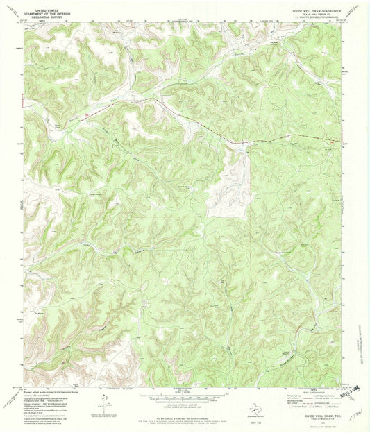 1970 Divide Wellraw, TX - Texas - USGS Topographic Map