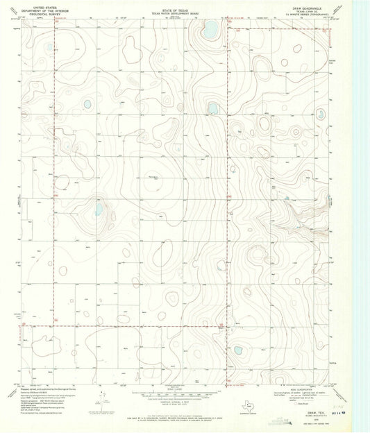 1970 Draw, TX - Texas - USGS Topographic Map