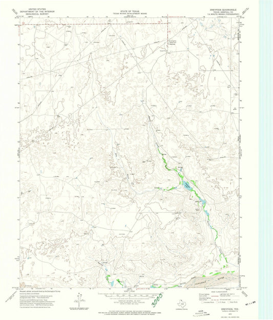 1972 Dreyfoos, TX - Texas - USGS Topographic Map