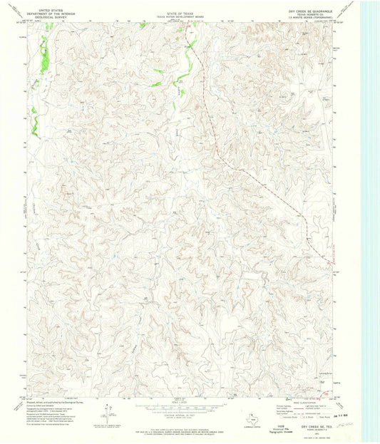 1971 Dry Creek, TX - Texas - USGS Topographic Map v2