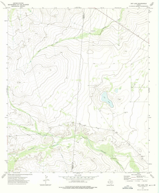 1973 Dry Lake, TX - Texas - USGS Topographic Map