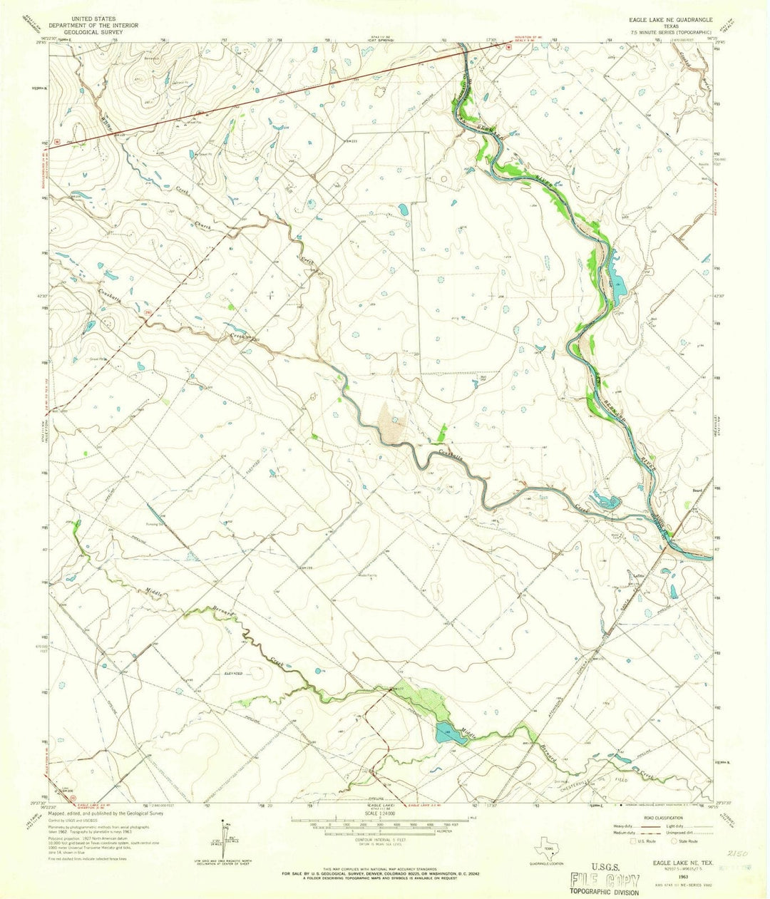1963 Eagle Lake, TX - Texas - USGS Topographic Map