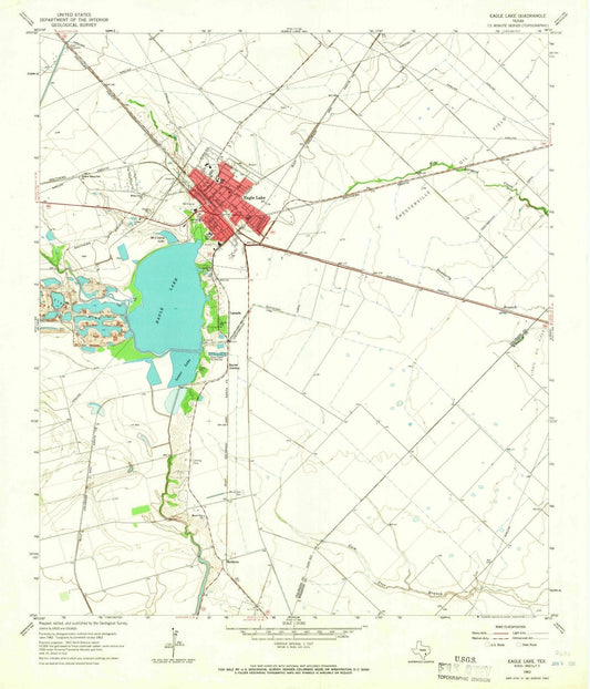 1963 Eagle Lake, TX - Texas - USGS Topographic Map v2
