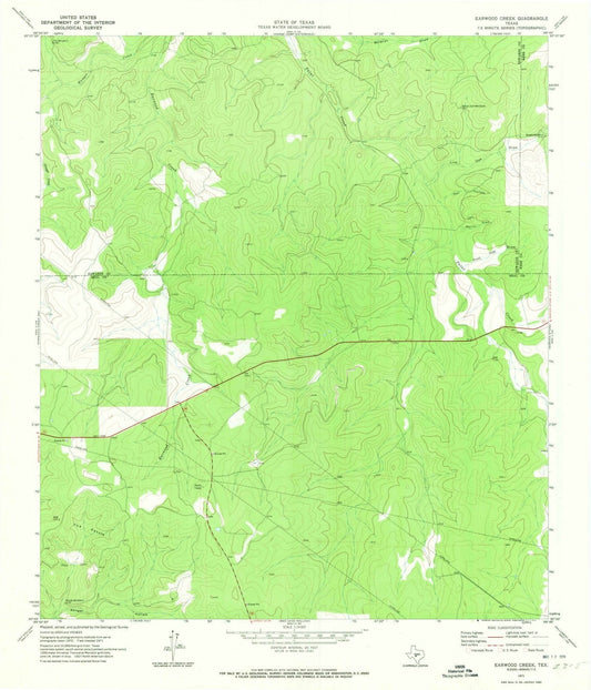 1971 Earwood Creek, TX - Texas - USGS Topographic Map v2
